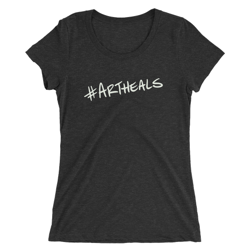 Ladies' #ArtHeals short sleeve t-shirt